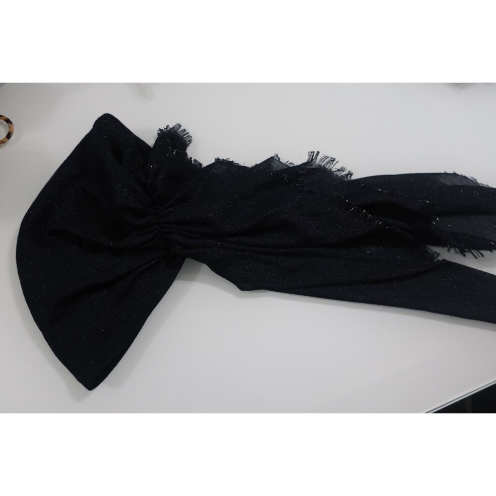 Navy Shimmer Pretied Headscarf Bandana Preowned Great Condition